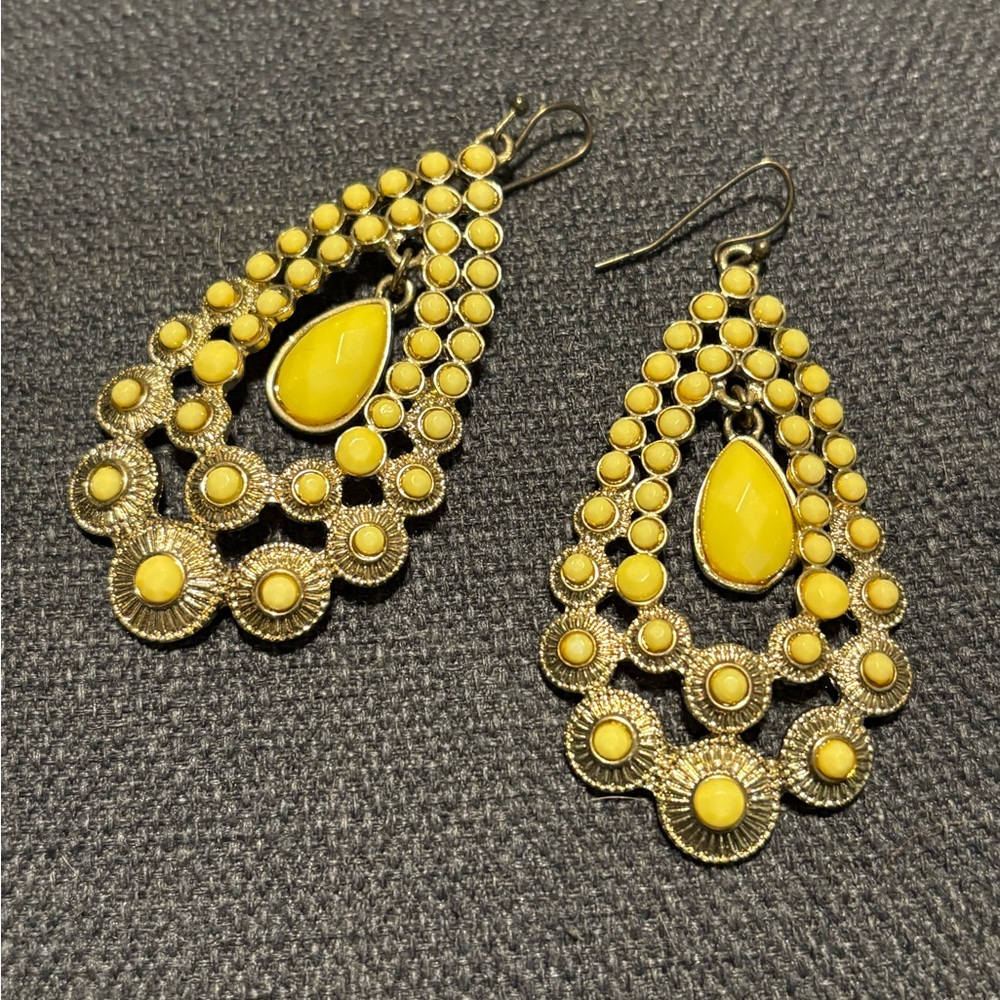 Nameless Vibrant Yellow Statement Earrings